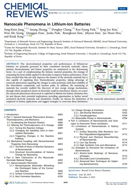 Nanoscale phenomena in lithium-ion batteries