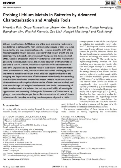 Probing Lithium Metals in Batteries by Advanced Characterization and Analysis Tools